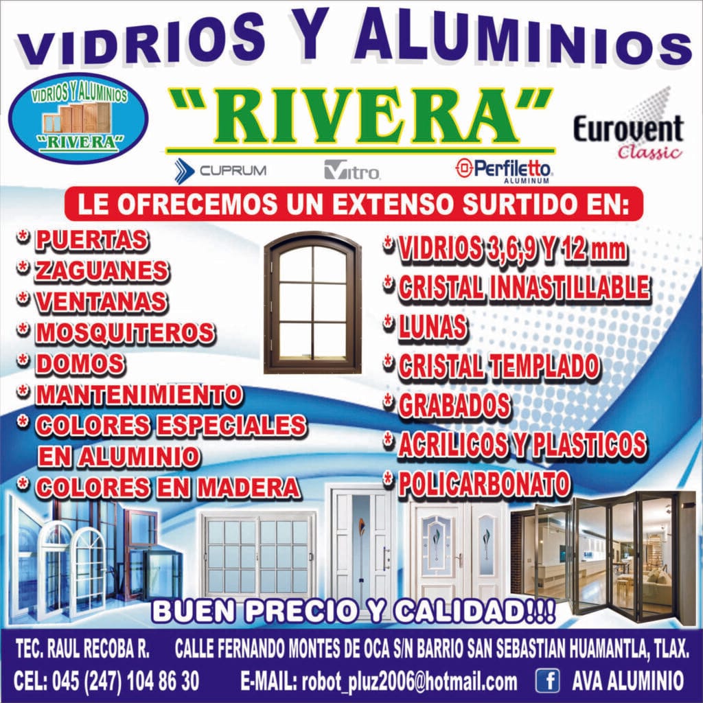 ALUMINIO Y VIDRIOS RIVERA en Colima
