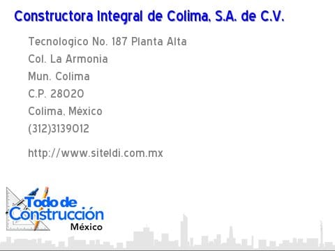 CONSTRUCTORA INTEGRAL DE COLIMA, SA DE CV en Colima