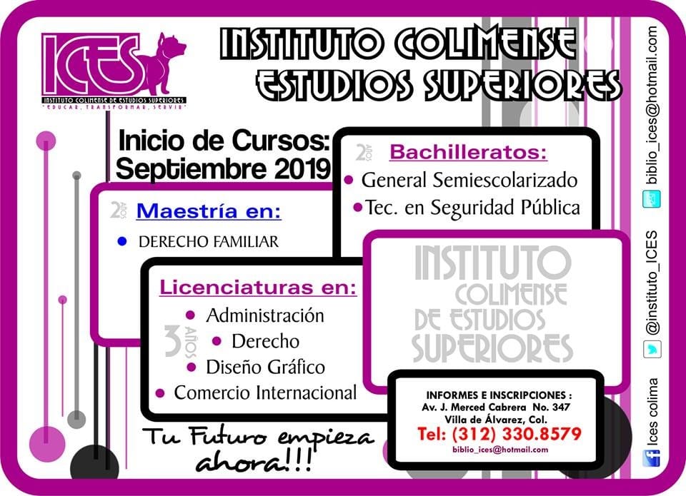 INSTITUTO COLIMENESE DE ESTUDIOS SUPERIORES en Colima